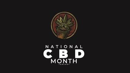 National CBD Month, weed tub animation.