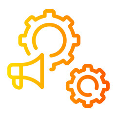 marketing automation gradient icon