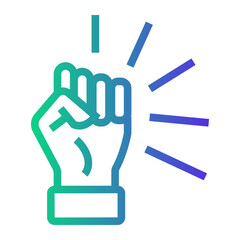 moving up Line Gradient Icon