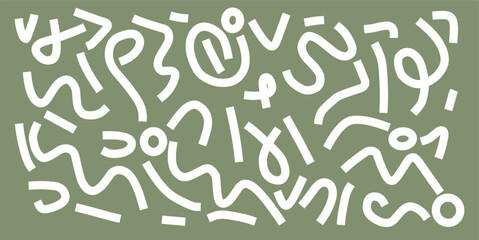 hand drawn abstract shapes pattern background 