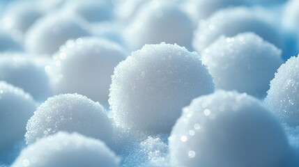 Sparkling Snowballs Cluster Winter Scene