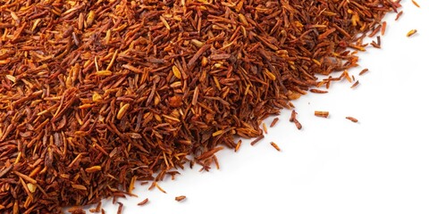 Fototapeta premium Dried rooibos tea leaves, Rooibos, tea, leaves, herbal, organic, beverage, drink, natural, healthy, red, South Africa