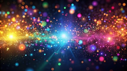 Fototapeta premium Abstract particle background with glowing particles and colorful lights, particles, background, abstract, glowing, lights