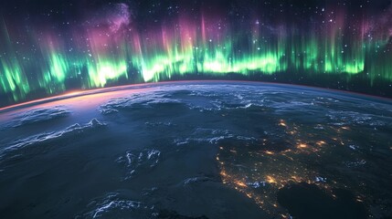 Aurora Borealis Illuminates Earth From Space