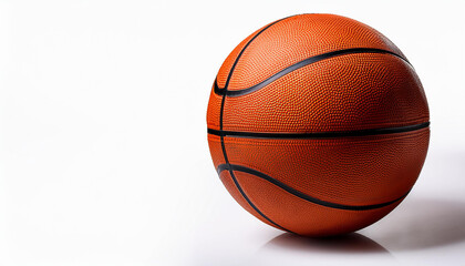 Fototapeta premium A classic basketball isolated on white background for sports concept