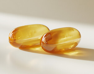 Yellow soft gel capsule, Fish oil capsules omega 3 vitamin with EPA and DHAvon 
