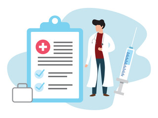 Medical check up. Medical illustrations. Flat vector illustrations