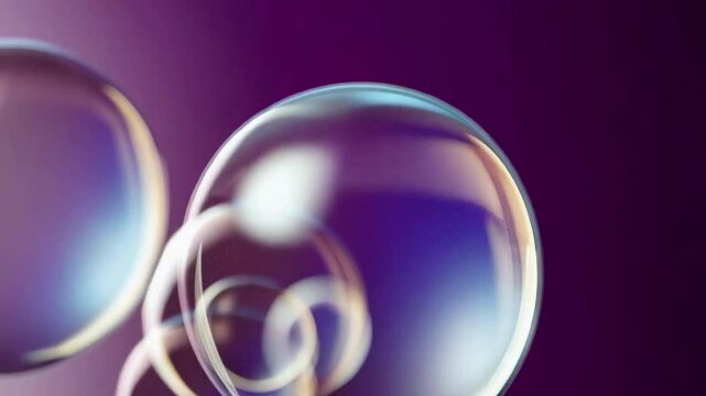Foam and Bubbles in Bath Products: Bath foam or soap bubbles, capturing their unique patterns and rainbow reflections.
