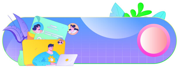 Personnel doing job interview flat vector concept operation hand drawn illustration
