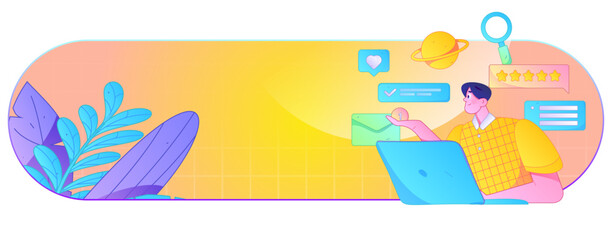 Personnel doing job interview flat vector concept operation hand drawn illustration
