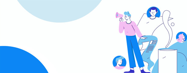 Personnel doing job interview flat vector concept operation hand drawn illustration
