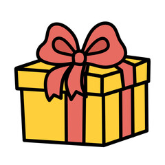 gift box with ribbon illustration 