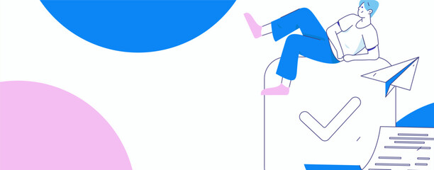 Personnel doing job interview flat vector concept operation hand drawn illustration
