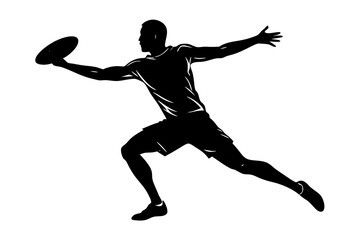 Frisbee vector silhouette illustration.