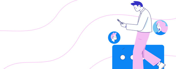 Personnel doing job interview flat vector concept operation hand drawn illustration
