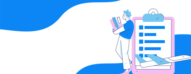 Personnel doing job interview flat vector concept operation hand drawn illustration
