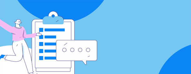 Personnel doing job interview flat vector concept operation hand drawn illustration
