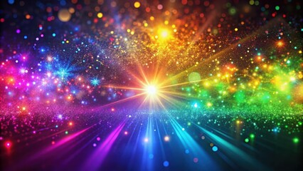 Naklejka premium Abstract colorful luminous background with vibrant particles, abstract, colorful, luminous, background, vibrant