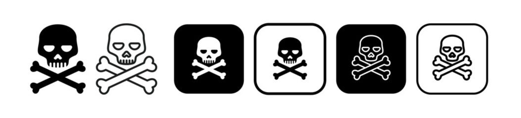 Icons representing skulls, poison, pirates, and death