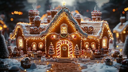 christmas lights in the city