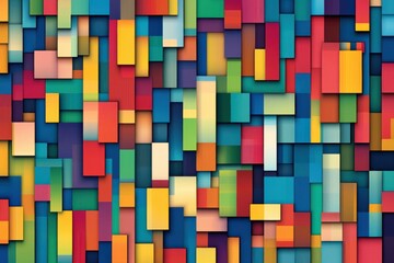 Vibrant Abstract Background with Colorful Rectangles and Squares Creating a Dynamic and Modern Design for Various Creative Projects and Digital Media