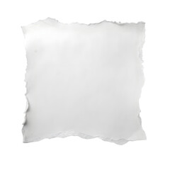 Paper Square. Torn White Paper Scrap in Abstract Square Shape