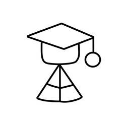 outline icons related to education