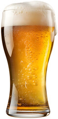 Glass beer with foam, draft beer