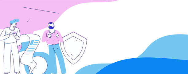 Online shopping payment security character flat vector concept operation hand drawn illustration
