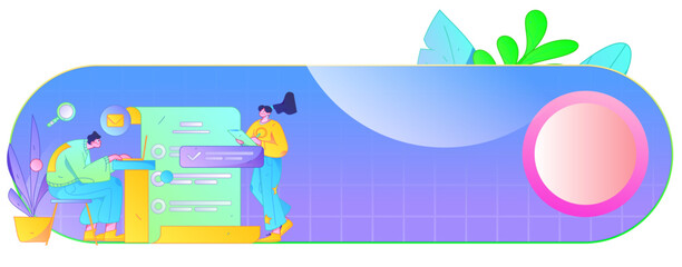 Communicate with consultants flat vector character concept operation hand drawn illustration
