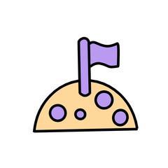 Planets in space doodle icon