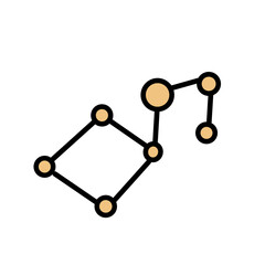 Planets in space doodle icon