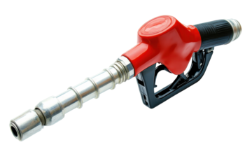 Standard Gas Pump Nozzle with Automatic Shut-Off Isolated on Transparent Background