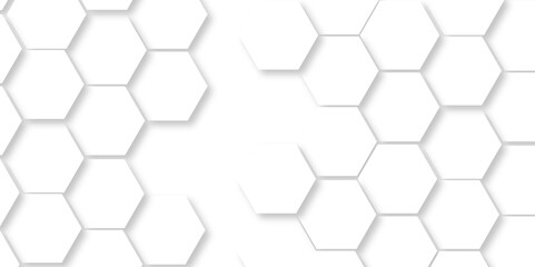 Realistic geometric pattern White Hexagonal texture. Luxury White Pattern. 3D Futuristic abstract honeycomb mosaic white background. geometric mesh cell texture. modern futuristic wallpaper.