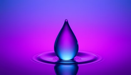Fototapeta premium Celestial Water Droplet with Starry Surround