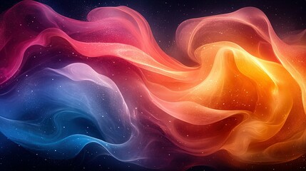 Obraz premium Abstract Cosmic Waves Of Color And Light