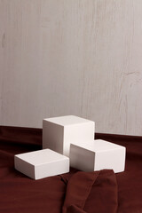 mock up dusplay box business square template background packaging advertising white promotion 3d art