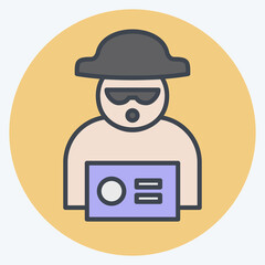 Icon Warrant. related to Justice symbol. color mate style. simple design editable