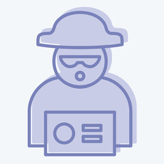 Icon Warrant. related to Justice symbol. two tone style. simple design editable