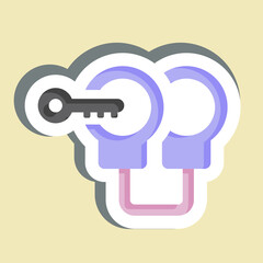 Sticker Arrest. related to Justice symbol. simple design editable