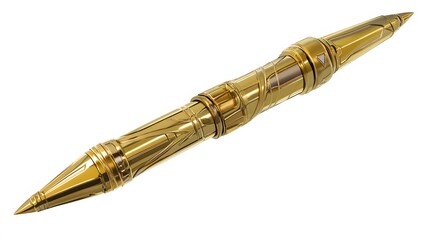 Naklejka premium Golden futuristic missile pen design concept