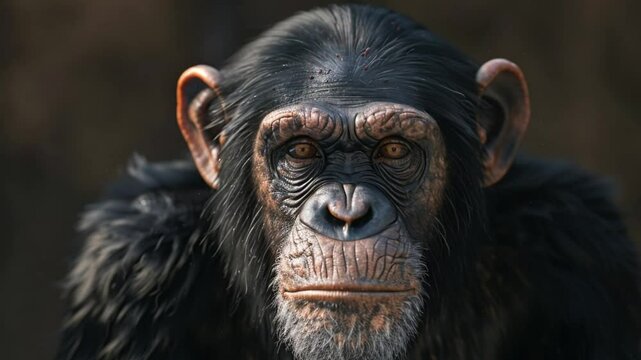 chimpanzee face Video 4K