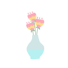 Modern floral flat vector illustration