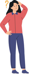 Fototapeta premium Illustration of Person Asking Question. Vector Character Design