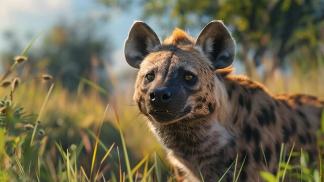 Hyenas are wild in nature Footage 4K