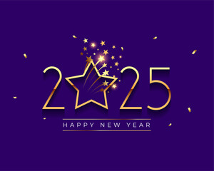 happy new year 2025 festive background with bursting star