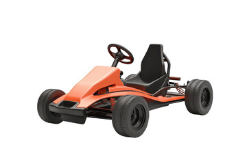 Fototapeta premium Racing Go-Kart with isolated on transparent background