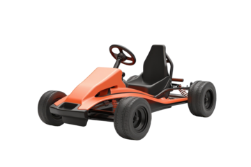 Racing Go-Kart with isolated on transparent background