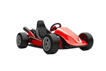Electric Go-Kart with isolated on transparent background