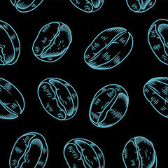 coffee background. Coffee beans pattern background. Coffee beans wallpaper. Coffee Beans Illustration for packaging.
